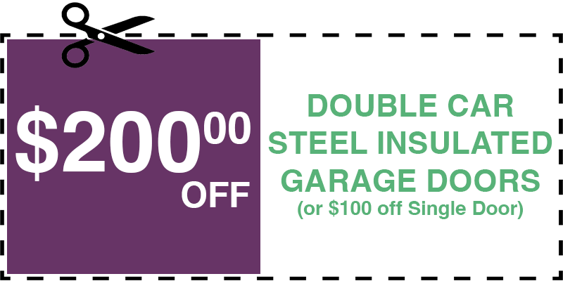 200 off garage door repair Melville